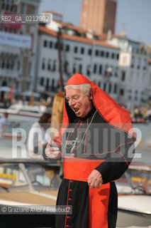 VENICE,04.06.2009.  THE OPENING OF THE NEW CONTEMPORARY ART CENTRE- FRANCOIS PINAULT FOUNDATION AT PUNTA DELLA DOGANA.EXHIBITION MAPPING THE STUDIO. THE VENICE PATRIARC ANGELO SCOLA. .© MARTABUSO/ARICI/GRAZIANERI