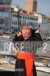 VENICE,04.06.2009.  THE OPENING OF THE NEW CONTEMPORARY ART CENTRE- FRANCOIS PINAULT FOUNDATION AT PUNTA DELLA DOGANA.EXHIBITION MAPPING THE STUDIO. THE VENICE PATRIARC ANGELO SCOLA. .© MARTABUSO/ARICI/GRAZIANERI