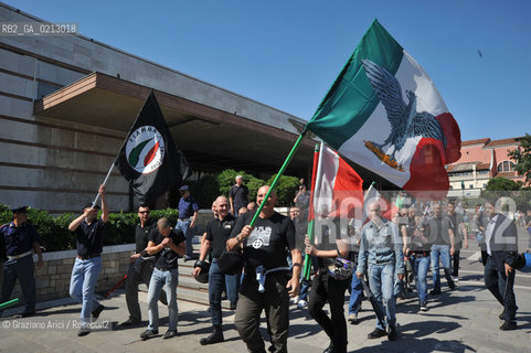 VENEZIA 30/05/09 - DEMONSTRATION OF THE PARTY MOVIMENTO SOCIALE FIAMMA TRICOLORE IN VENICE ©Graziano Arici/Rosebud2 FASCISTI FASCISMO DESTRA