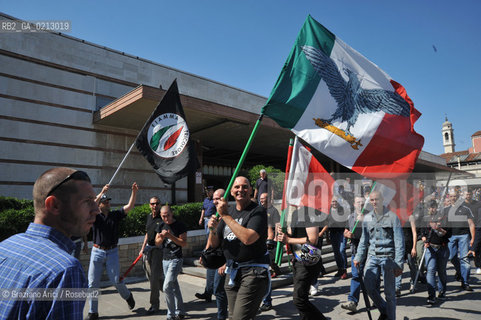 VENEZIA 30/05/09 - DEMONSTRATION OF THE PARTY MOVIMENTO SOCIALE FIAMMA TRICOLORE IN VENICE ©Graziano Arici/Rosebud2 FASCISTI FASCISMO DESTRA