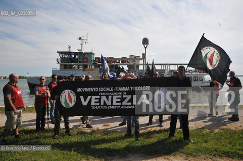 VENEZIA 30/05/09 - DEMONSTRATION OF THE PARTY MOVIMENTO SOCIALE FIAMMA TRICOLORE IN VENICE ©Graziano Arici/Rosebud2 FASCISTI FASCISMO DESTRA