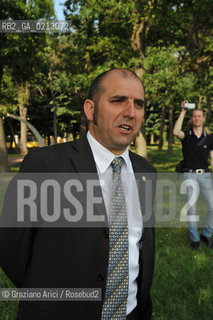 VENEZIA 30/05/09 - DEMONSTRATION OF THE PARTY MOVIMENTO SOCIALE FIAMMA TRICOLORE IN VENICE THE LEADER PIERO PUSCHIAVO ©Graziano Arici/Rosebud2 FASCISTI FASCISMO DESTRA