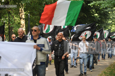 VENEZIA 30/05/09 - DEMONSTRATION OF THE PARTY MOVIMENTO SOCIALE FIAMMA TRICOLORE IN VENICE ©Graziano Arici/Rosebud2 FASCISTI FASCISMO DESTRA