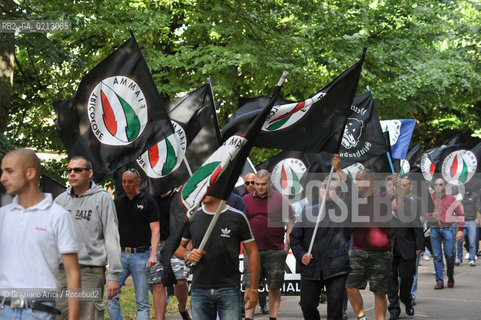 VENEZIA 30/05/09 - DEMONSTRATION OF THE PARTY MOVIMENTO SOCIALE FIAMMA TRICOLORE IN VENICE ©Graziano Arici/Rosebud2 FASCISTI FASCISMO DESTRA