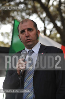 VENEZIA 30/05/09 - DEMONSTRATION OF THE PARTY MOVIMENTO SOCIALE FIAMMA TRICOLORE IN VENICE THE LEADER PIERO PUSCHIAVO ©Graziano Arici/Rosebud2 FASCISTI FASCISMO DESTRA