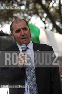 VENEZIA 30/05/09 - DEMONSTRATION OF THE PARTY MOVIMENTO SOCIALE FIAMMA TRICOLORE IN VENICE THE LEADER PIERO PUSCHIAVO ©Graziano Arici/Rosebud2 FASCISTI FASCISMO DESTRA