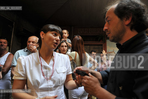 VENEZIA - MESTRE 14/06/09 -THE DEMOCRATIC PARTY PD POLITIC LEADER DEBORA SERRACCHIANI WITH HER FIANCE RICCARDO ©Graziano Arici/Rosebud2 POLITICA