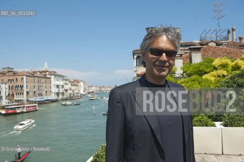 VENICE 30/06/09 - THE SINGER ANDREA BOCELLI IN VENICE - ©Graziano Arici/Rosebud2 CANTANTE MUSICA POP LIRICA
