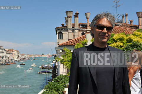 VENICE 30/06/09 - THE SINGER ANDREA BOCELLI IN VENICE - ©Graziano Arici/Rosebud2 CANTANTE MUSICA POP LIRICA