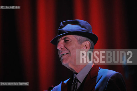 VENEZIA 3/08/2009 - THE SINGER LEONARD COHEN IN CONCERT IN VENICE ©Graziano Arici/Rosebud2 MUSICA POP ROCK