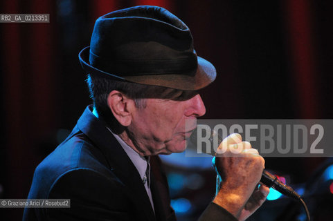 VENEZIA 3/08/2009 - THE SINGER LEONARD COHEN IN CONCERT IN VENICE ©Graziano Arici/Rosebud2 MUSICA POP ROCK