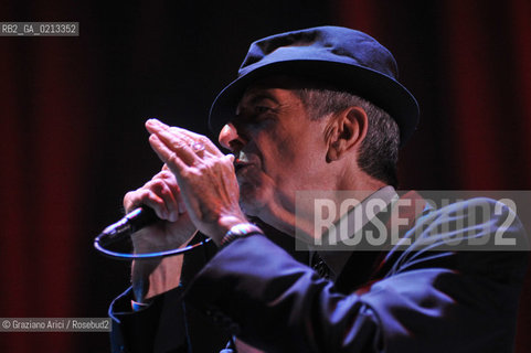 VENEZIA 3/08/2009 - THE SINGER LEONARD COHEN IN CONCERT IN VENICE ©Graziano Arici/Rosebud2 MUSICA POP ROCK