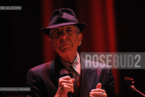 VENEZIA 3/08/2009 - THE SINGER LEONARD COHEN IN CONCERT IN VENICE ©Graziano Arici/Rosebud2 MUSICA POP ROCK