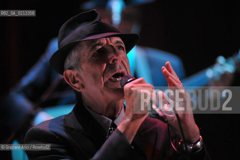 VENEZIA 3/08/2009 - THE SINGER LEONARD COHEN IN CONCERT IN VENICE ©Graziano Arici/Rosebud2 MUSICA POP ROCK
