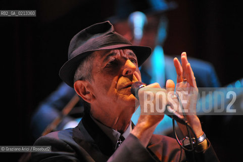 VENEZIA 3/08/2009 - THE SINGER LEONARD COHEN IN CONCERT IN VENICE ©Graziano Arici/Rosebud2 MUSICA POP ROCK