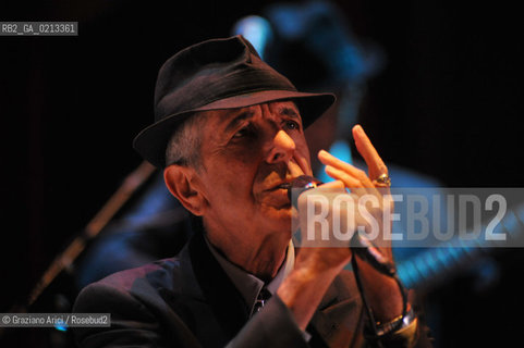 VENEZIA 3/08/2009 - THE SINGER LEONARD COHEN IN CONCERT IN VENICE ©Graziano Arici/Rosebud2 MUSICA POP ROCK