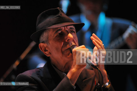 VENEZIA 3/08/2009 - THE SINGER LEONARD COHEN IN CONCERT IN VENICE ©Graziano Arici/Rosebud2 MUSICA POP ROCK