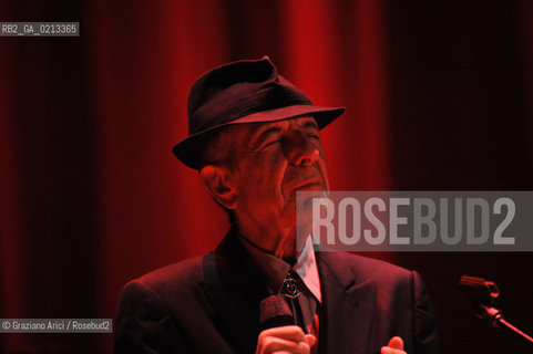 VENEZIA 3/08/2009 - THE SINGER LEONARD COHEN IN CONCERT IN VENICE ©Graziano Arici/Rosebud2 MUSICA POP ROCK