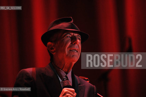 VENEZIA 3/08/2009 - THE SINGER LEONARD COHEN IN CONCERT IN VENICE ©Graziano Arici/Rosebud2 MUSICA POP ROCK