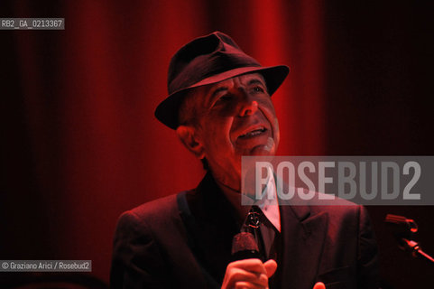 VENEZIA 3/08/2009 - THE SINGER LEONARD COHEN IN CONCERT IN VENICE ©Graziano Arici/Rosebud2 MUSICA POP ROCK