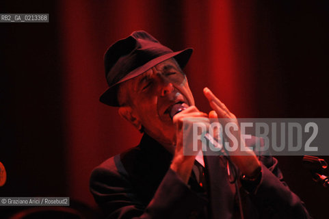 VENEZIA 3/08/2009 - THE SINGER LEONARD COHEN IN CONCERT IN VENICE ©Graziano Arici/Rosebud2 MUSICA POP ROCK