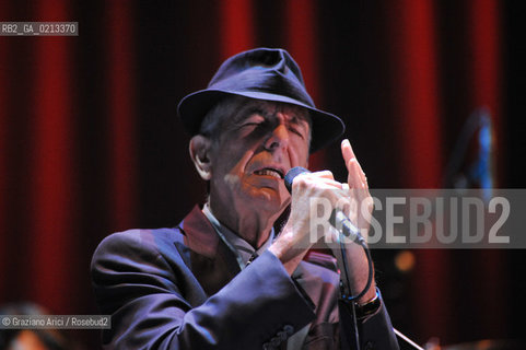 VENEZIA 3/08/2009 - THE SINGER LEONARD COHEN IN CONCERT IN VENICE ©Graziano Arici/Rosebud2 MUSICA POP ROCK