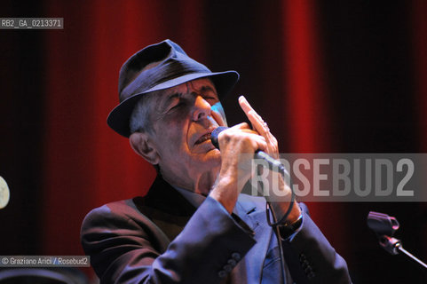 VENEZIA 3/08/2009 - THE SINGER LEONARD COHEN IN CONCERT IN VENICE ©Graziano Arici/Rosebud2 MUSICA POP ROCK