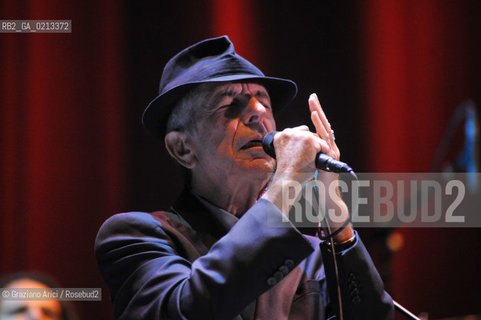 VENEZIA 3/08/2009 - THE SINGER LEONARD COHEN IN CONCERT IN VENICE ©Graziano Arici/Rosebud2 MUSICA POP ROCK