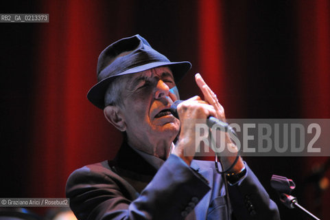VENEZIA 3/08/2009 - THE SINGER LEONARD COHEN IN CONCERT IN VENICE ©Graziano Arici/Rosebud2 MUSICA POP ROCK