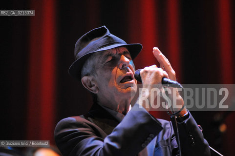 VENEZIA 3/08/2009 - THE SINGER LEONARD COHEN IN CONCERT IN VENICE ©Graziano Arici/Rosebud2 MUSICA POP ROCK