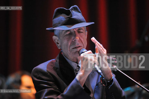 VENEZIA 3/08/2009 - THE SINGER LEONARD COHEN IN CONCERT IN VENICE ©Graziano Arici/Rosebud2 MUSICA POP ROCK