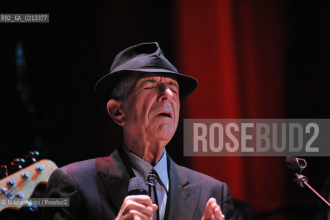 VENEZIA 3/08/2009 - THE SINGER LEONARD COHEN IN CONCERT IN VENICE ©Graziano Arici/Rosebud2 MUSICA POP ROCK