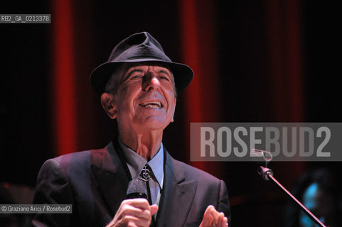 VENEZIA 3/08/2009 - THE SINGER LEONARD COHEN IN CONCERT IN VENICE ©Graziano Arici/Rosebud2 MUSICA POP ROCK