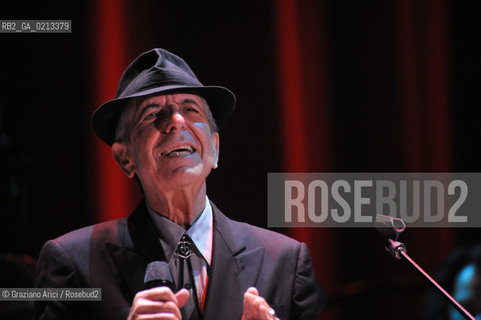 VENEZIA 3/08/2009 - THE SINGER LEONARD COHEN IN CONCERT IN VENICE ©Graziano Arici/Rosebud2 MUSICA POP ROCK