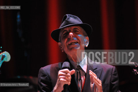 VENEZIA 3/08/2009 - THE SINGER LEONARD COHEN IN CONCERT IN VENICE ©Graziano Arici/Rosebud2 MUSICA POP ROCK