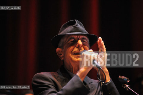 VENEZIA 3/08/2009 - THE SINGER LEONARD COHEN IN CONCERT IN VENICE ©Graziano Arici/Rosebud2 MUSICA POP ROCK
