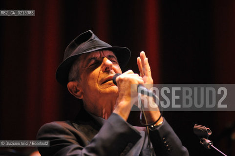 VENEZIA 3/08/2009 - THE SINGER LEONARD COHEN IN CONCERT IN VENICE ©Graziano Arici/Rosebud2 MUSICA POP ROCK