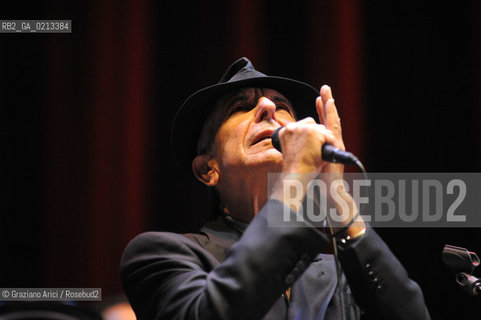 VENEZIA 3/08/2009 - THE SINGER LEONARD COHEN IN CONCERT IN VENICE ©Graziano Arici/Rosebud2 MUSICA POP ROCK
