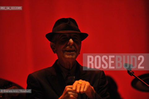 VENEZIA 3/08/2009 - THE SINGER LEONARD COHEN IN CONCERT IN VENICE ©Graziano Arici/Rosebud2 MUSICA POP ROCK
