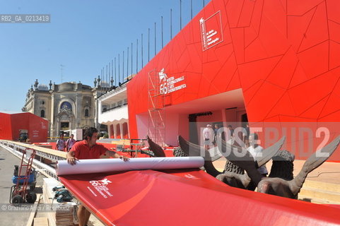 01/9/09  - THE 66 THE VENICE FILM FESTIVAL:  @ Graziano Arici/Rosebud2 01/9/09  - THE 66 THE VENICE FILM FESTIVAL:  THE PALACE FESTIVAL IN CONSTRUCTION @ Graziano Arici/Rosebud2