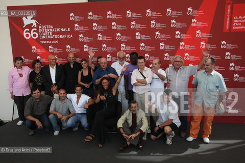 Italy, Venice - September 03, 2009.66th VENICE INTERNATIONAL FILM FESTIVAL - FILM: VIA DELLA CROCE. THE CAST