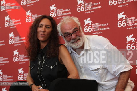Italy, Venice - September 03, 2009.66th VENICE INTERNATIONAL FILM FESTIVAL - FILM: VIA DELLA CROCE. THE DIRECTOR SERENA NONO WITH THE PRODUCER GIOVANNI BENZONI