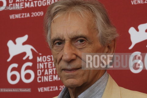 Italy, Venice - September 03, 2009.66th VENICE INTERNATIONAL FILM FESTIVAL - FILM: LE OMBRE ROSSE. THE ACTOR ROBERTO HERLITZKA