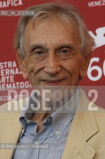 Italy, Venice - September 03, 2009.66th VENICE INTERNATIONAL FILM FESTIVAL - FILM: LE OMBRE ROSSE. THE ACTOR ROBERTO HERLITZKA