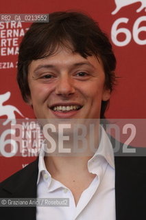 Italy, Venice - September 03, 2009.66th VENICE INTERNATIONAL FILM FESTIVAL - FILM: LE OMBRE ROSSE. THE ACTOR RICCARDO FRANCIA
