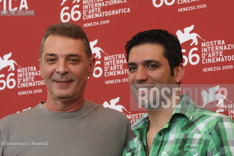 Italy, Venice - September 03, 2009.66th VENICE INTERNATIONAL FILM FESTIVAL - FILM: EHKY YA SCHAHRAZAD (SCHEHERAZADE, TELL ME A STORY). LEFT TO RIGHT: THE ACTORS MAHMOUD HEMEDA AND HASSAN EL RADDAD