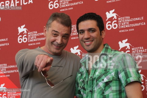 Italy, Venice - September 03, 2009.66th VENICE INTERNATIONAL FILM FESTIVAL - FILM: EHKY YA SCHAHRAZAD (SCHEHERAZADE, TELL ME A STORY). LEFT TO RIGHT: THE ACTORS MAHMOUD HEMEDA AND HASSAN EL RADDAD