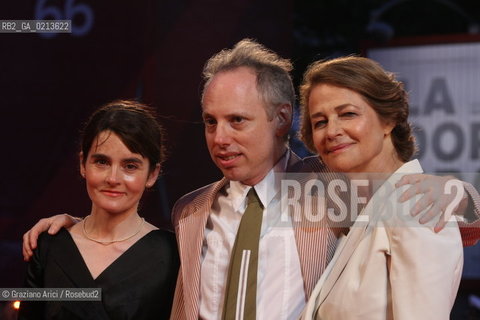 Italy, Venice - September 03, 2009.66th VENICE INTERNATIONAL FILM FESTIVAL - RED CARPET FILM: LIFE DURING WARTIME. LEFT TO RIGHT: .THE ACTRESS SHIRLEY HENDERSON, THE DIRECTOR TODD SOLONDZ AND CHARLOTTE RAMPLING