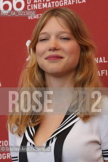Italy, Venice - September 04th, 2009.66th VENICE INTERNATIONAL FILM FESTIVAL - FILM: LOURDES - THE ACTRESS LÉA SEYDOUX