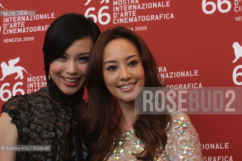 Italy, Venice - September 04th, 2009.66th VENICE INTERNATIONAL FILM FESTIVAL - FILM LEI WANGZI (PRINCE OF TEARS) - LEFT TO RIGHT THE ACTRESSES XUAN ZHU AND TERRI KWAN